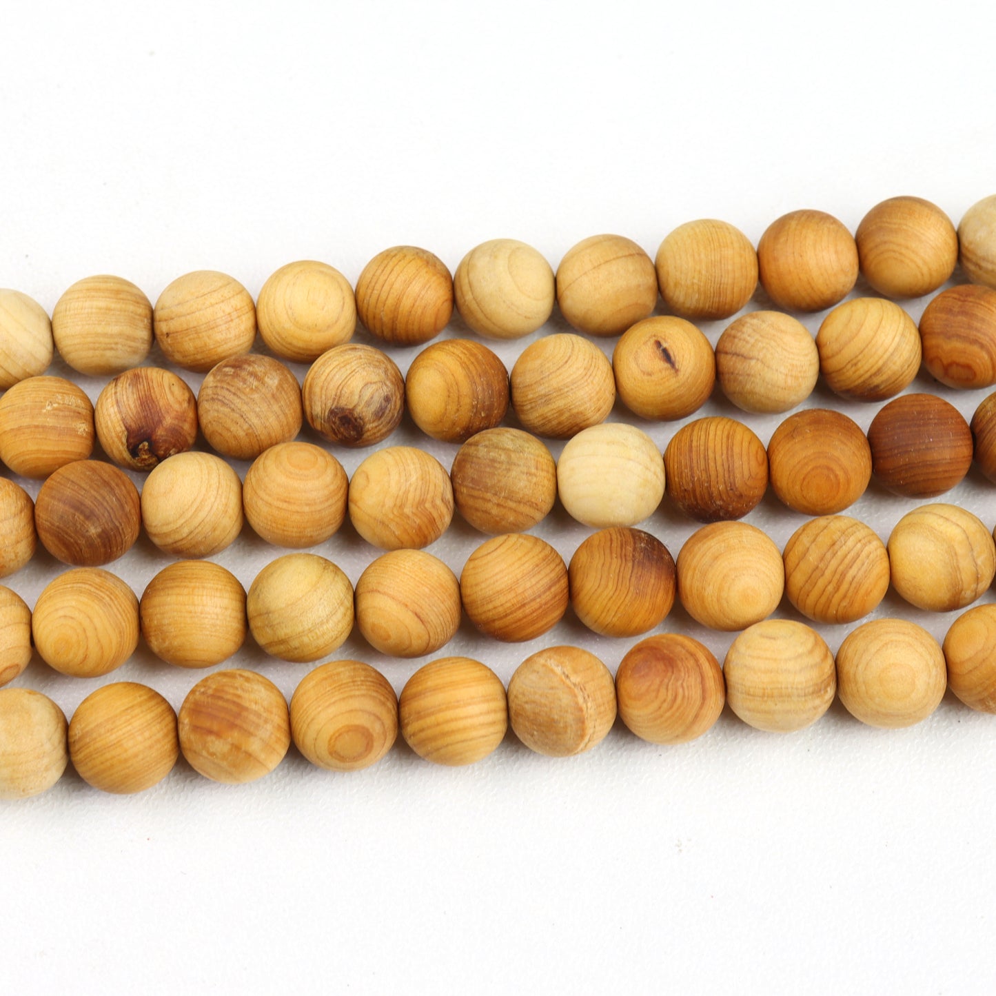 Cypress Wood round beads AA Grade – 15" Strand