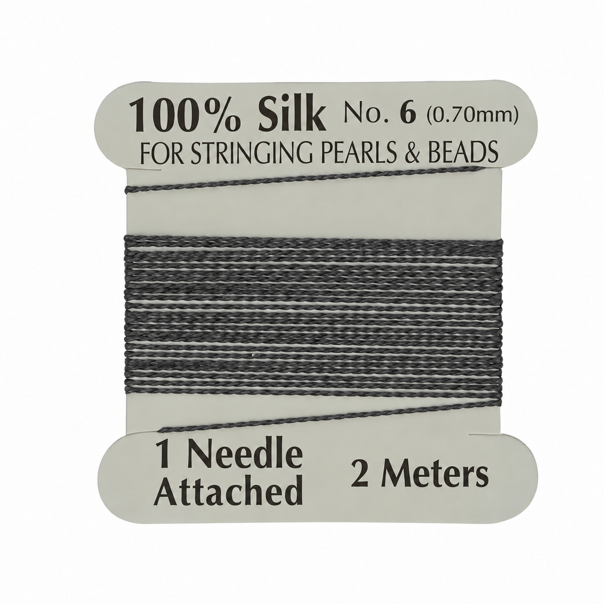 Natural Silk Thread 0.7mm for Beading & Jewellery Making with Needle