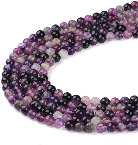 Fluorite round beads AAA Grade - 15" Strand