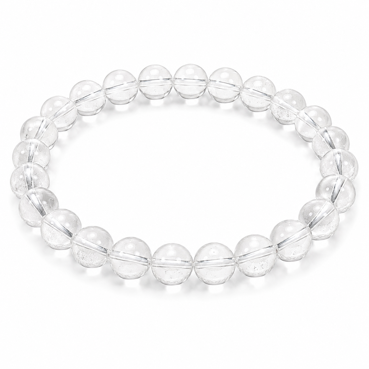 Rock Quartz Bracelet – Premium Natural Gemstone 8mm Stretch Bracelet