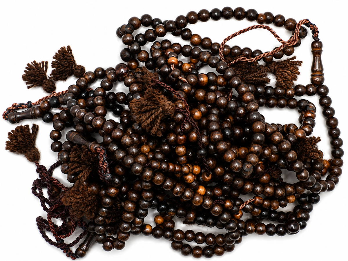 Tamarind Wood Tasbih – 8mm, Premium 100 Bead Prayer Beads