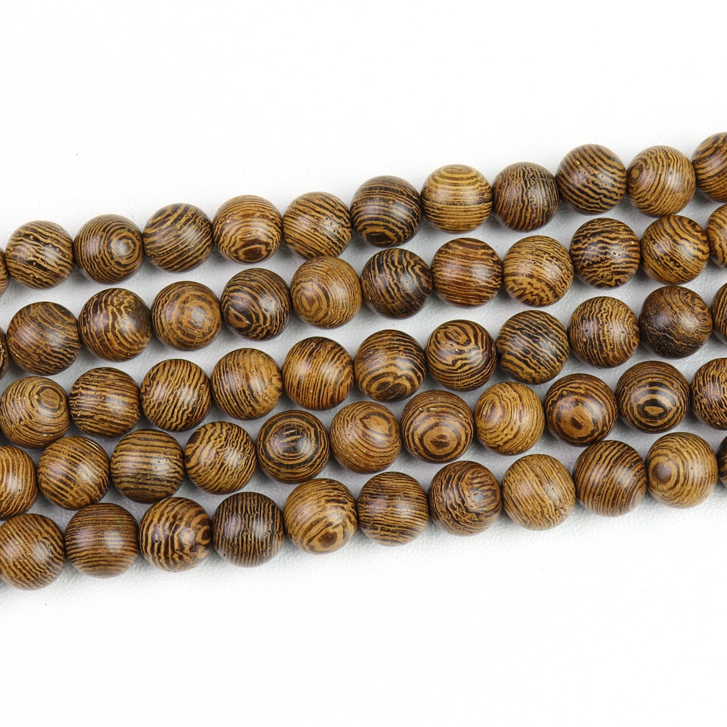 Wenge Wood round beads AA Grade – 15" Strand