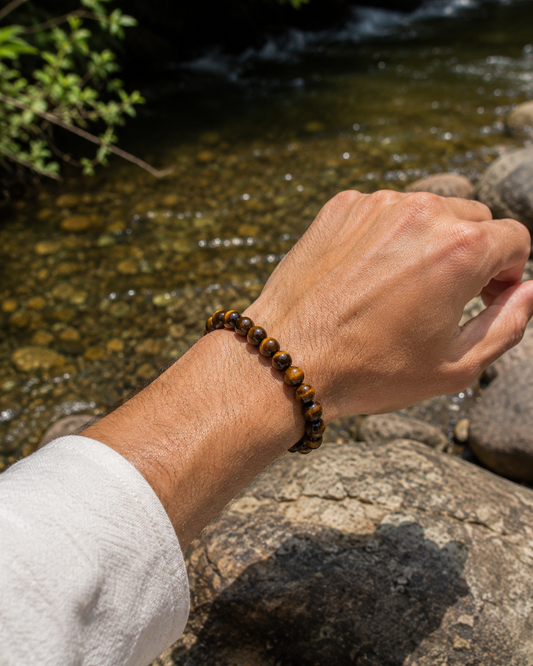 South African Tiger Eye Bracelet – Premium Natural Gemstone 8mm Stretch Bracelet
