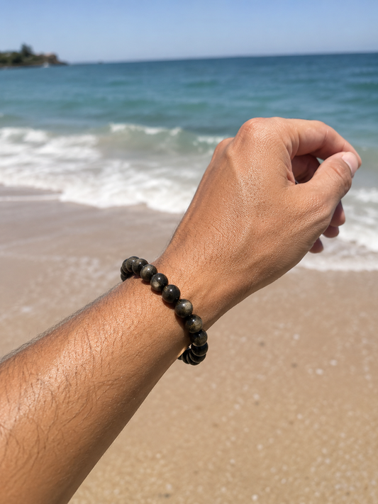 Gold Obsidian Bracelet – Premium Natural Gemstone 8mm Stretch Bracelet