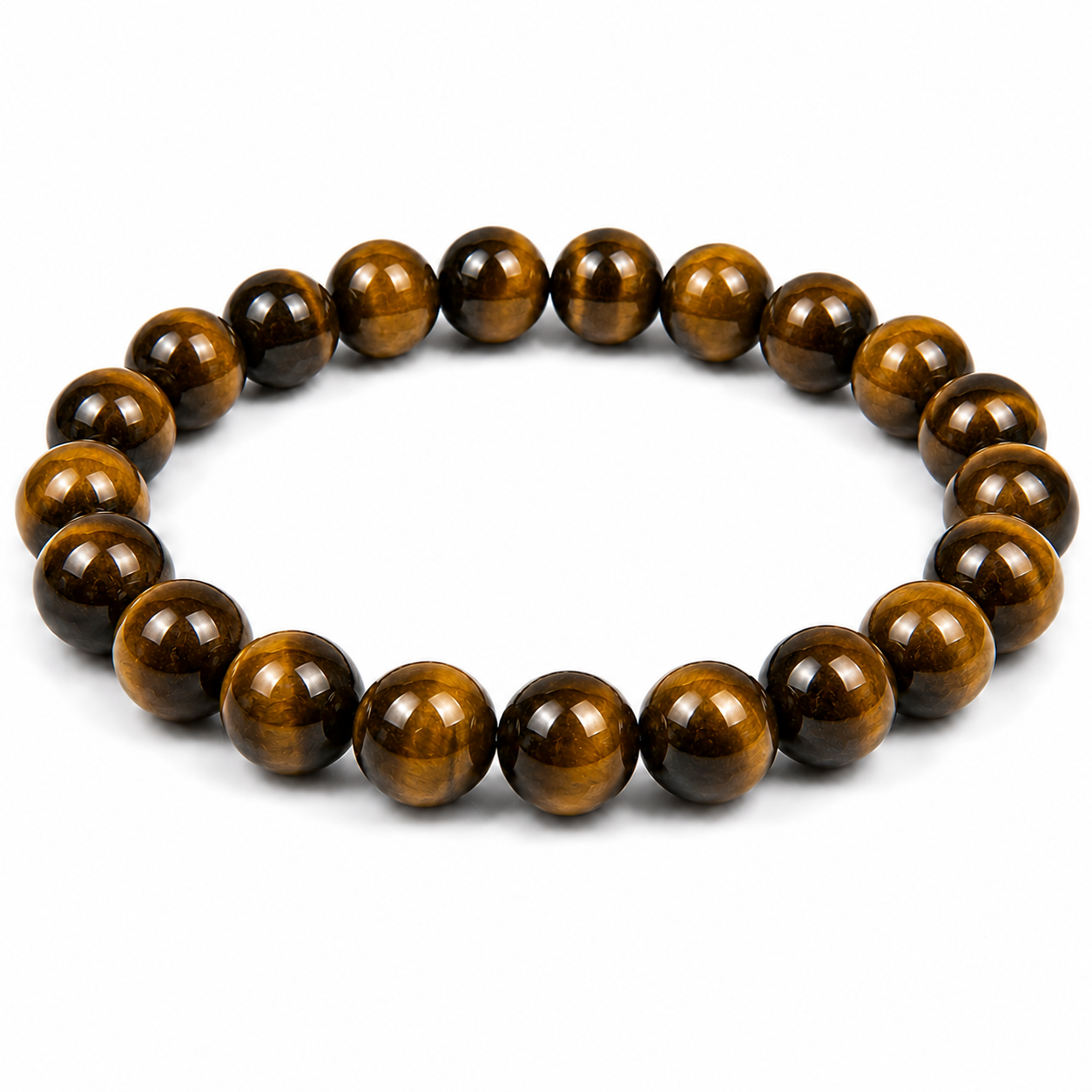 South African Tiger Eye Bracelet – Premium Natural Gemstone 8mm Stretch Bracelet
