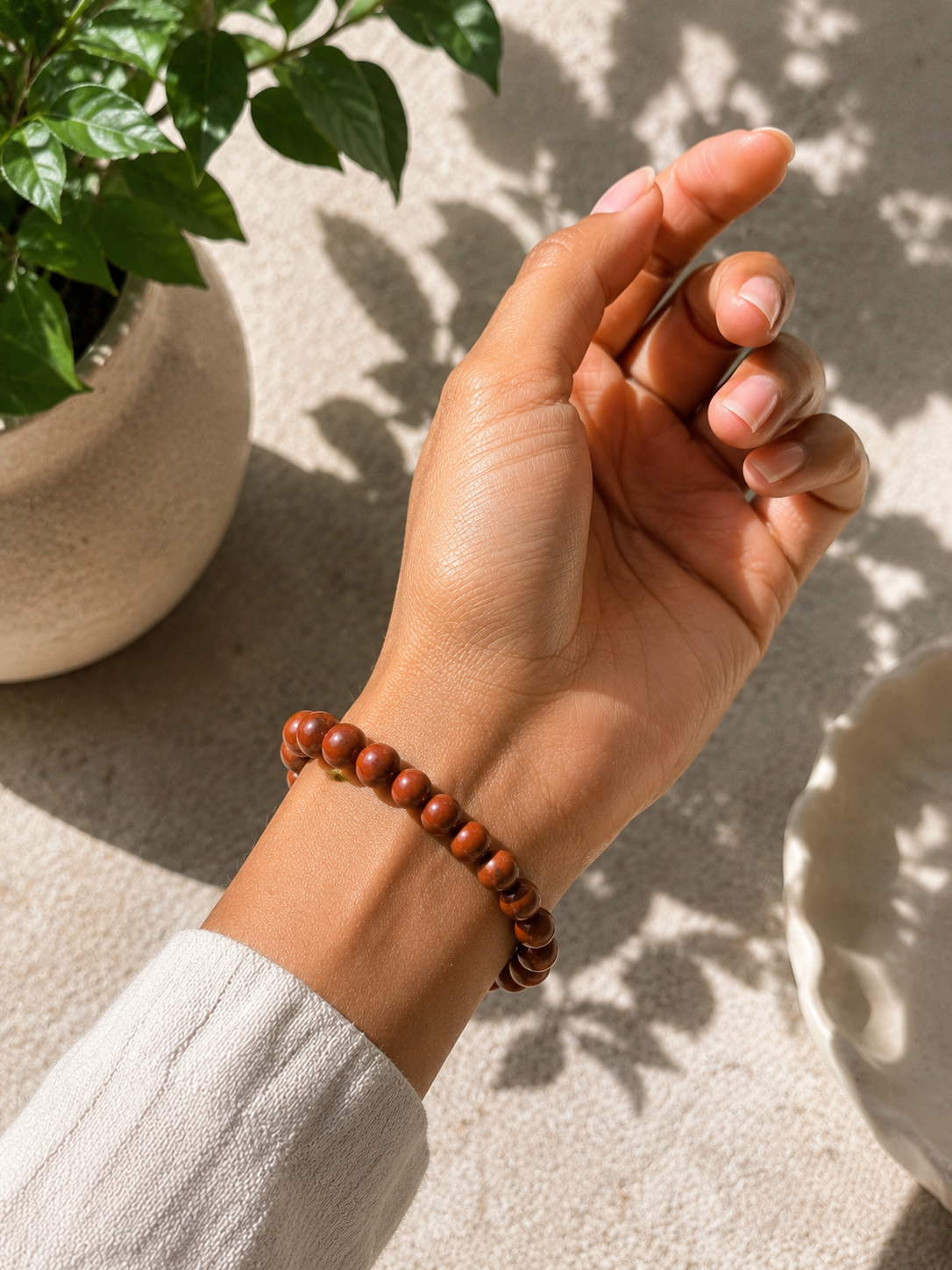 Red Jasper Bracelet – Premium Natural Gemstone 8mm Stretch Bracelet