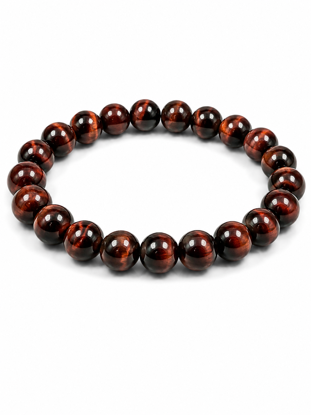South African Red Tiger Eye Bracelet – Premium Natural Gemstone 8mm Stretch Bracelet