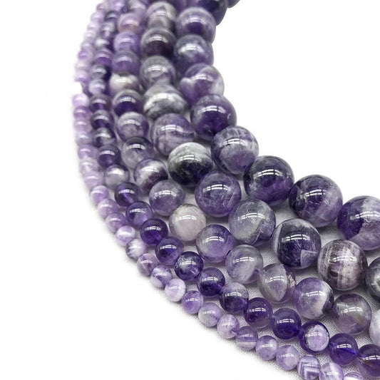 Amethyst Round beads AAA Grade Deep Purple - 15.5" Strand