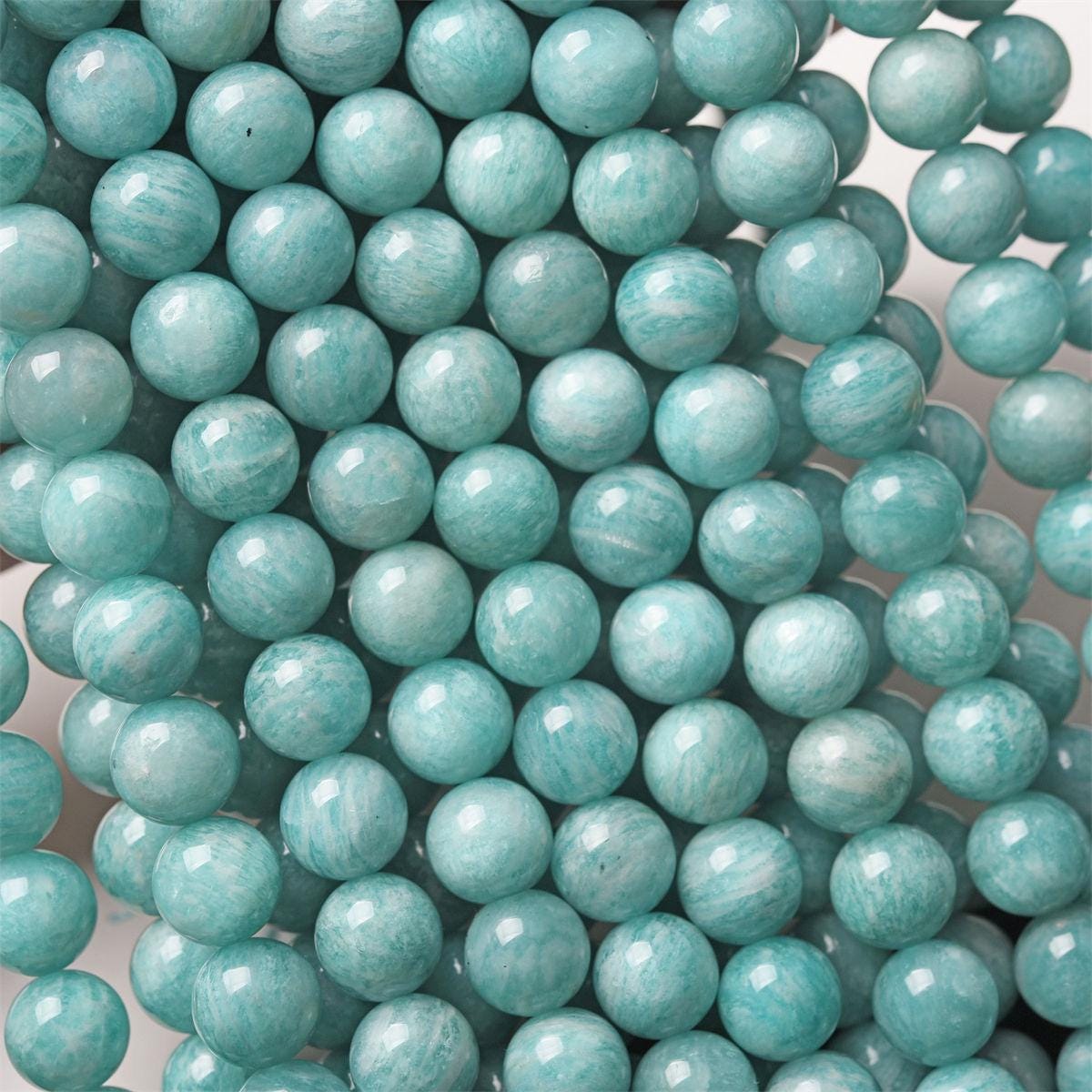 Amazonite Round beads AAA Grade, TealGreen - 15" Strand