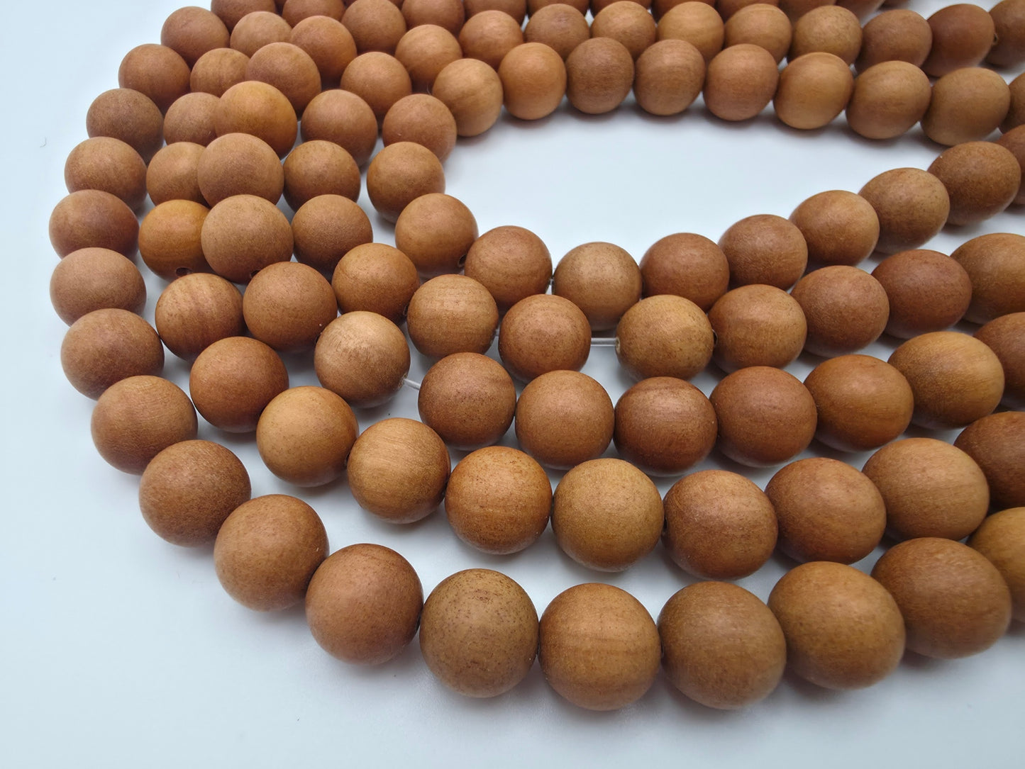 Natural Sandalwood Round beads AA Grade – 15" Strand