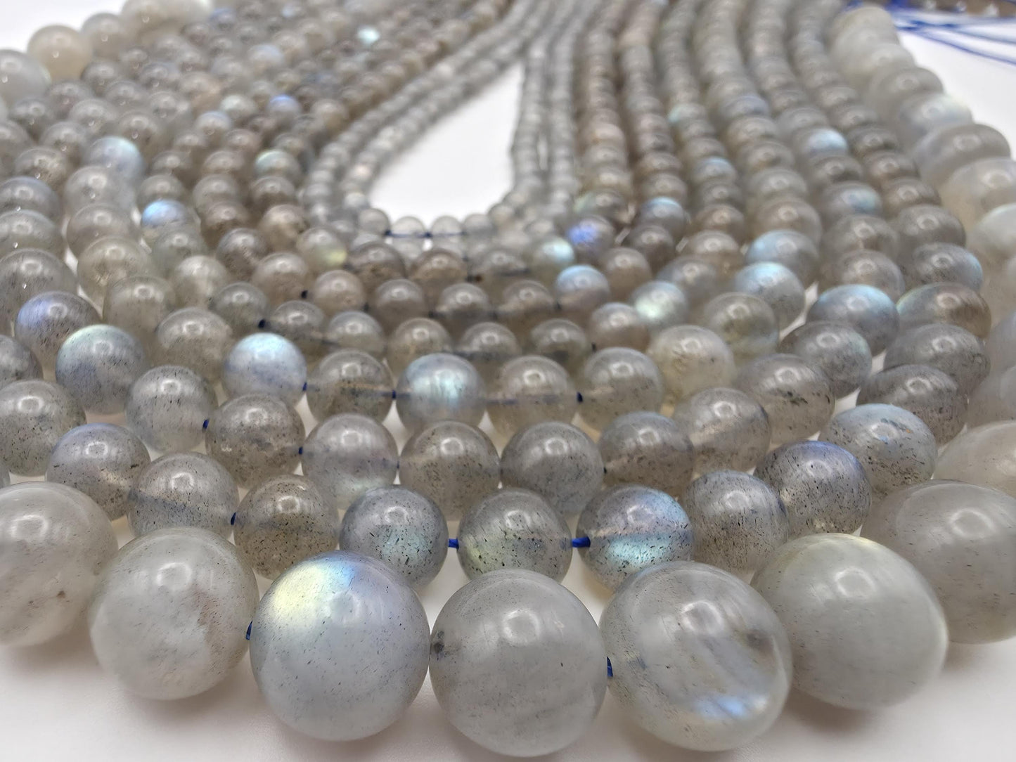 Labradorite Round beads AAA+ Grade, Flashing colour - 15" Strand