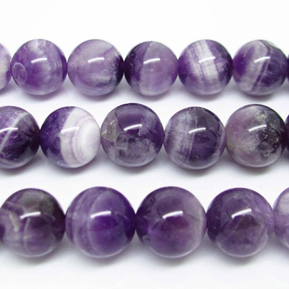 Amethyst Round beads AAA Grade Deep Purple - 15.5" Strand