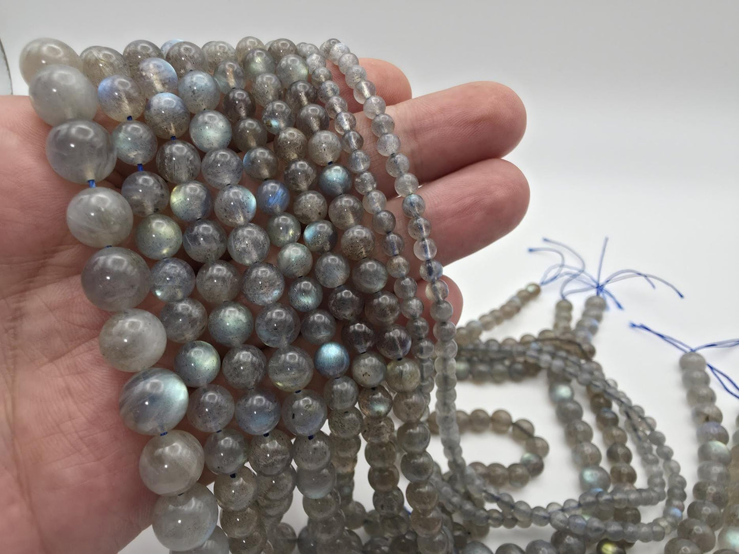 Labradorite Round beads AAA+ Grade, Flashing colour - 15" Strand