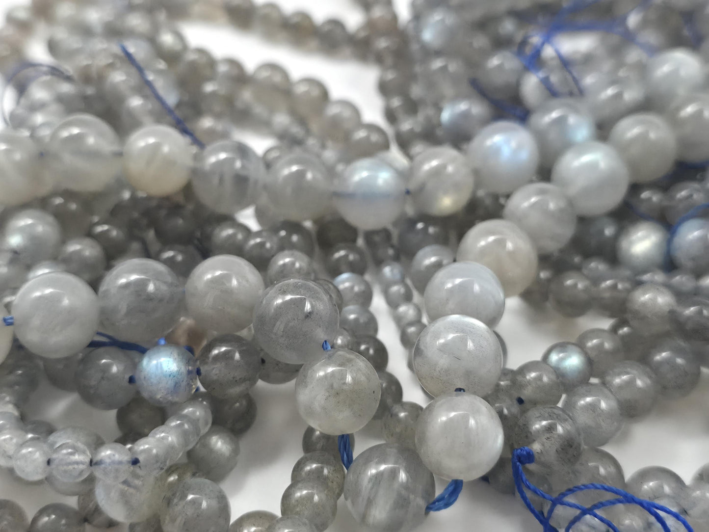Labradorite Round beads AAA+ Grade, Flashing colour - 15" Strand