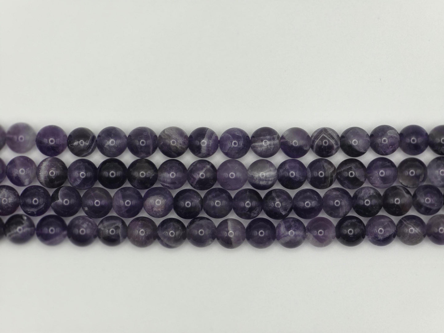 Amethyst Round beads AAA Grade Deep Purple - 15.5" Strand