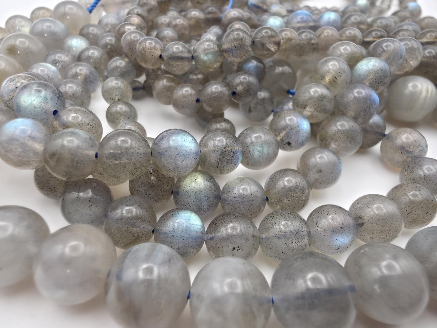 Labradorite Round beads AAA+ Grade, Flashing colour - 15" Strand