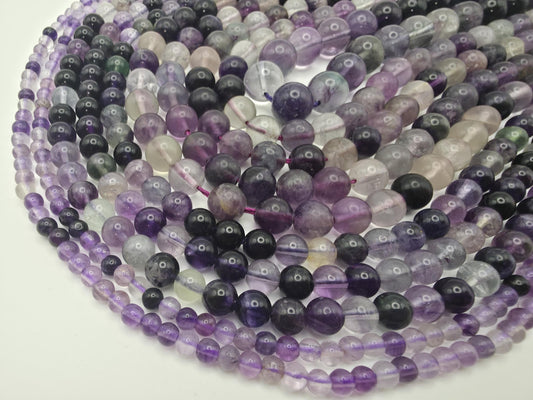 Fluorite Round beads AAA Grade - 15" Strand