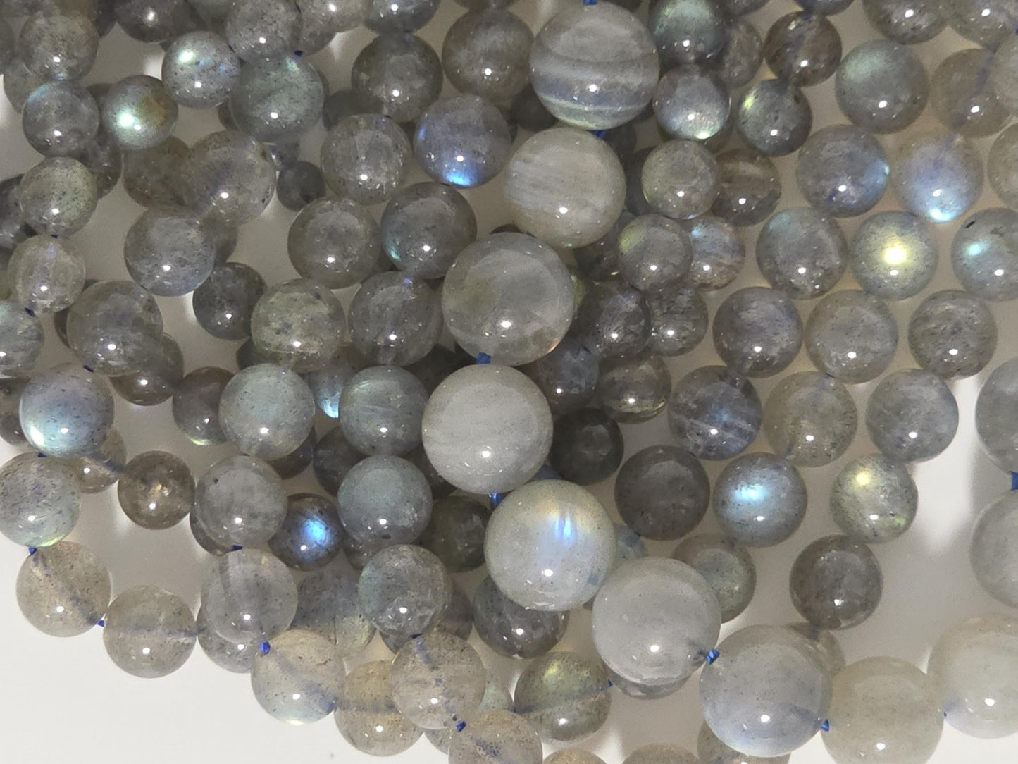 Labradorite Round beads AAA+ Grade, Flashing colour - 15" Strand