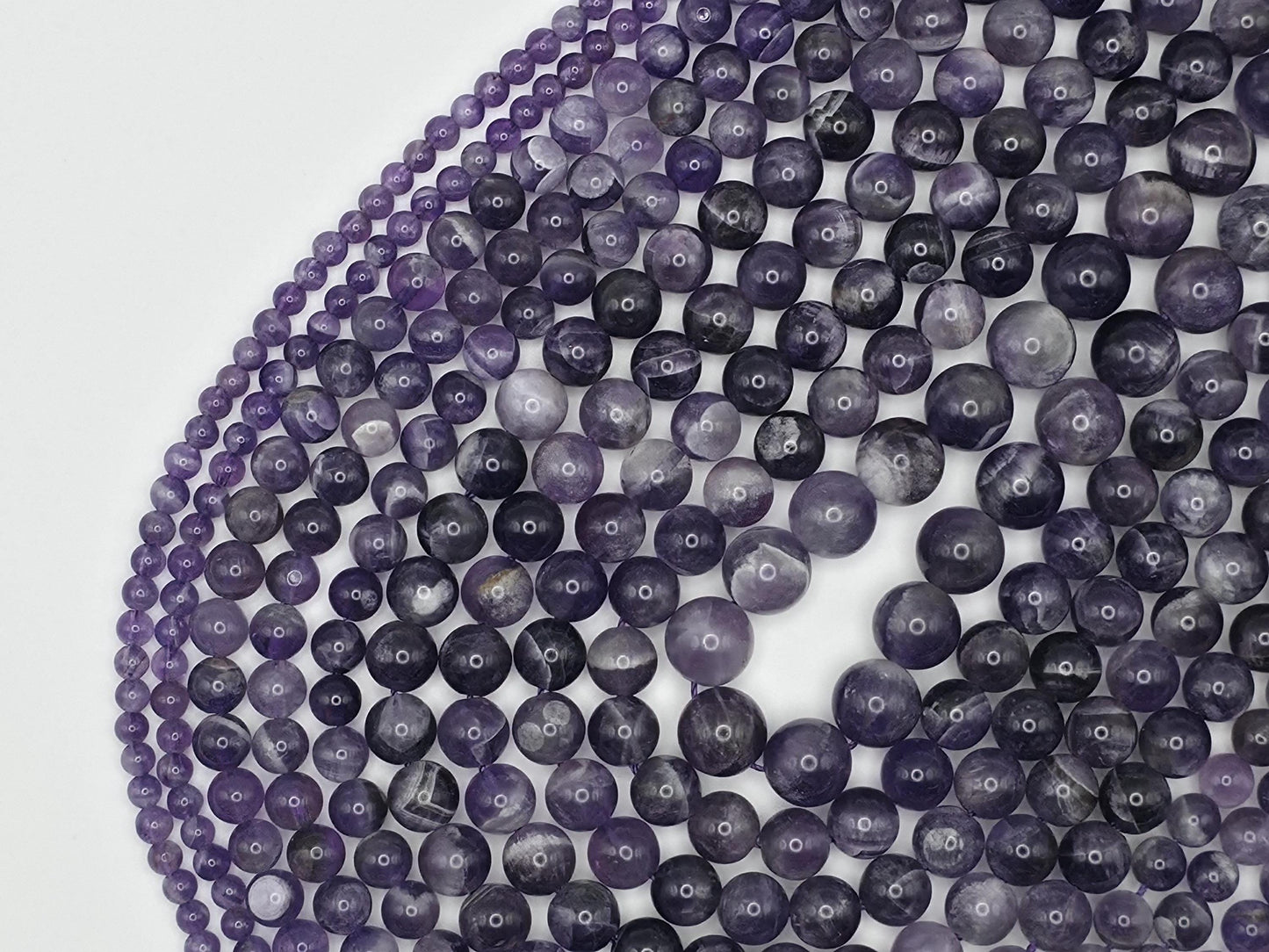 Amethyst Round beads AAA Grade Deep Purple - 15.5" Strand
