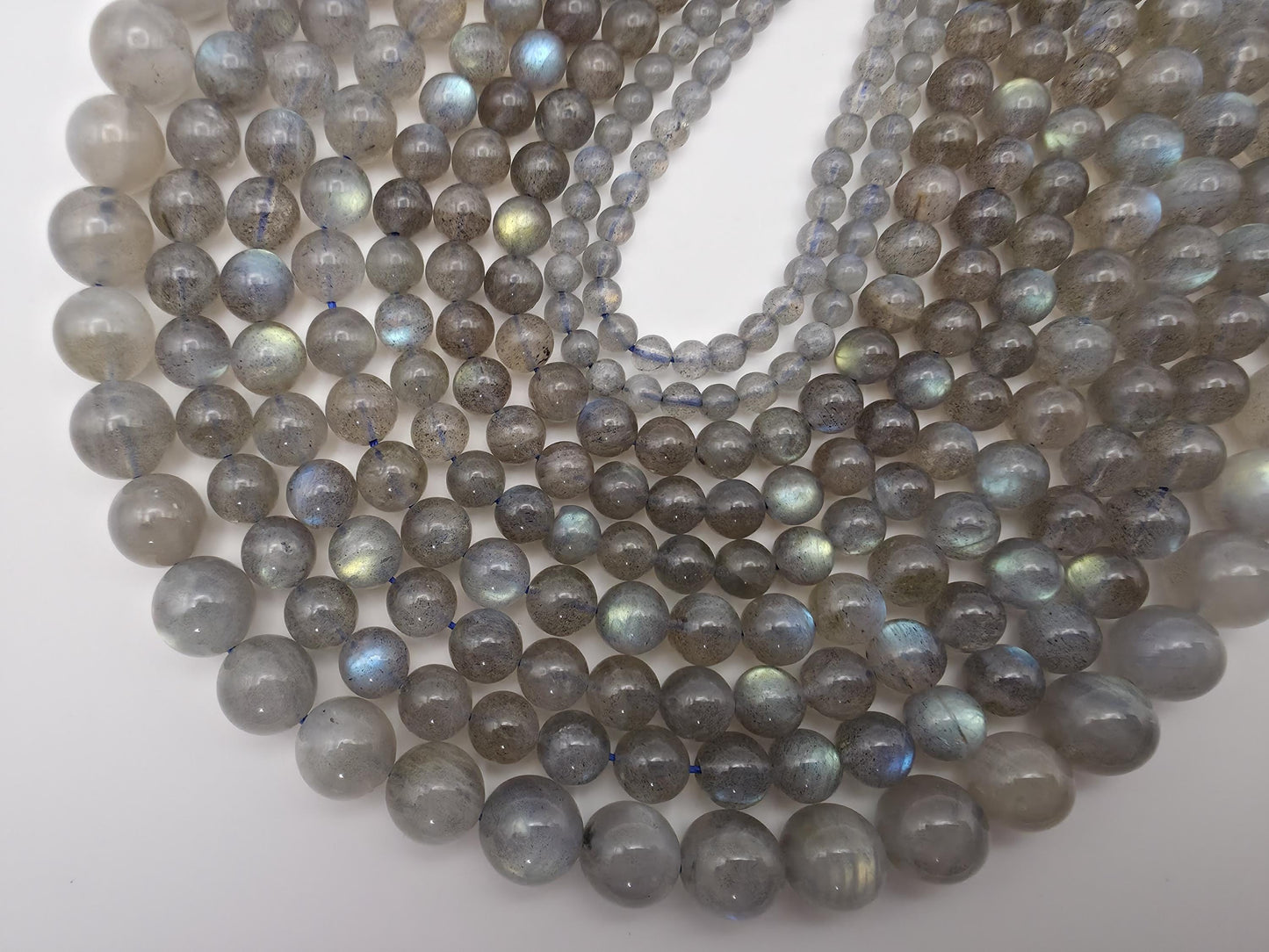 Labradorite Round beads AAA+ Grade, Flashing colour - 15" Strand