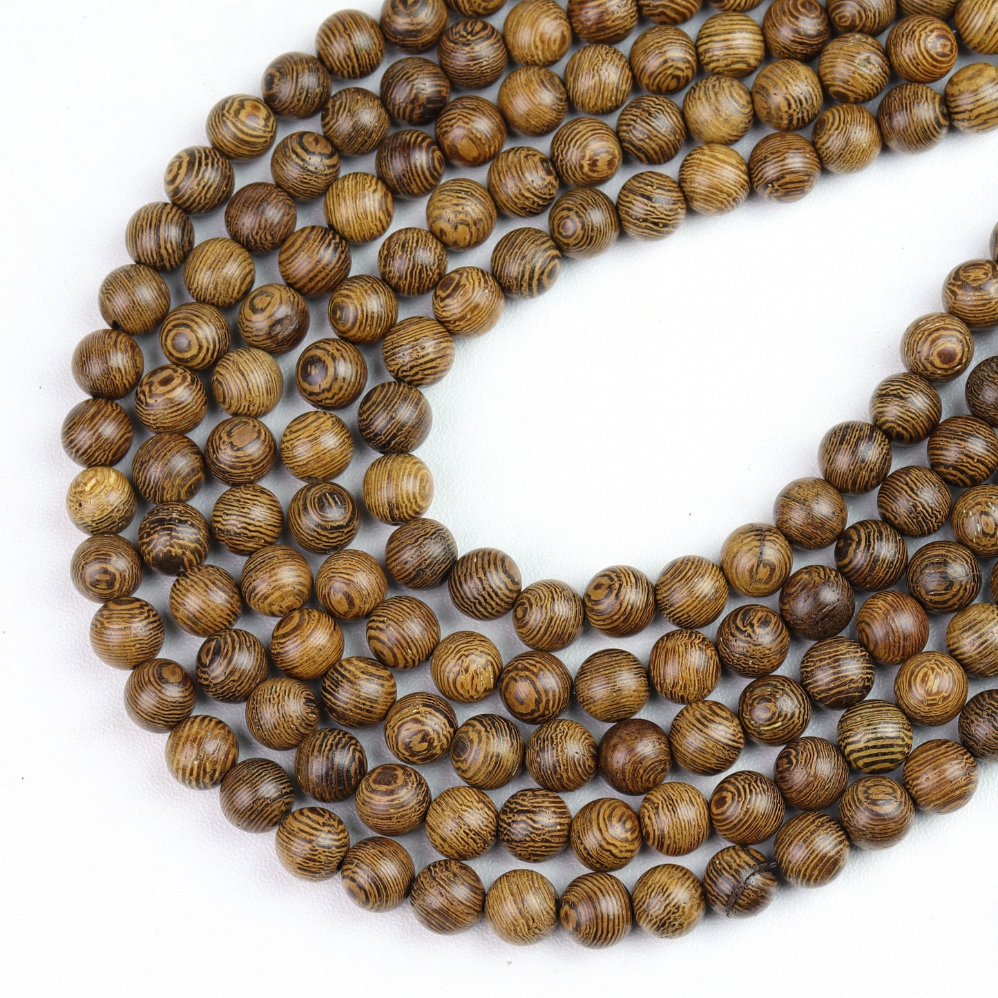 Wenge Wood round beads AA Grade – 15" Strand