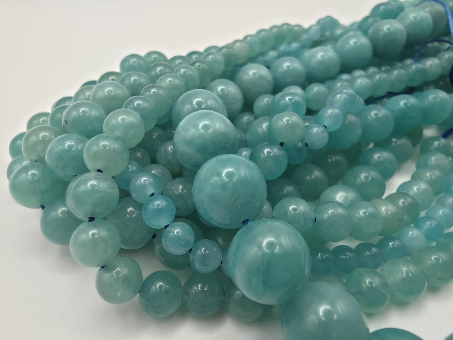 Amazonite Round beads AAA Grade, TealGreen - 15" Strand