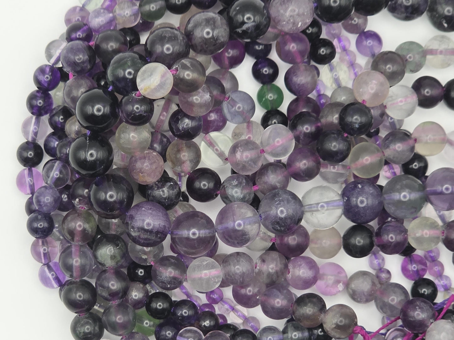 Fluorite Round beads AAA Grade - 15" Strand