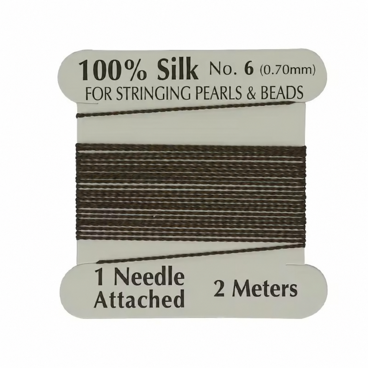 Natural Silk Thread 0.7mm for Beading & Jewellery Making with Needle