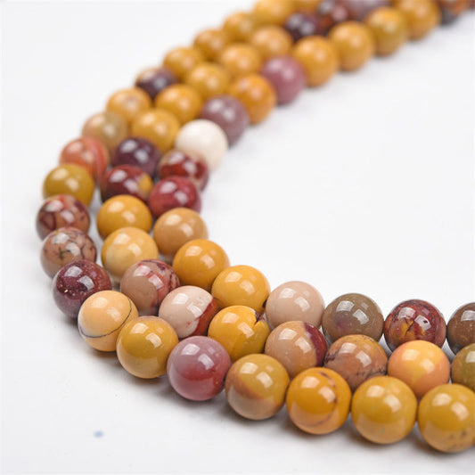 Mookaite Jasper round Beads A Grade - 15.5" Strand
