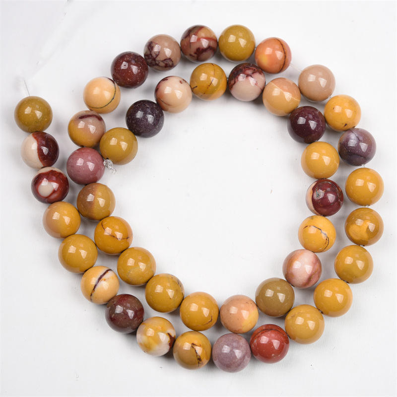 Mookaite Jasper round Beads A Grade - 15.5" Strand