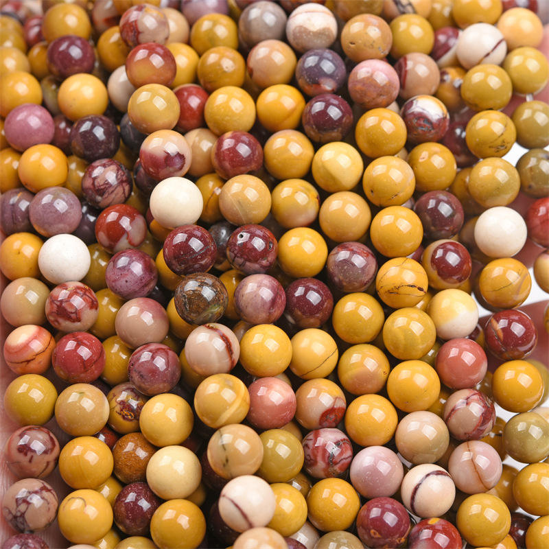Mookaite Jasper round Beads A Grade - 15.5" Strand