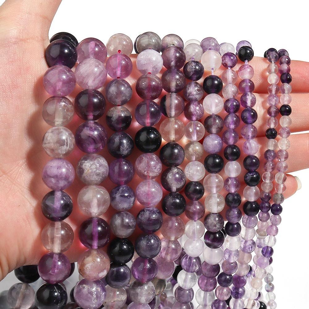 Natural AAA Fluorite round beads AAA Grade - 15" Strand