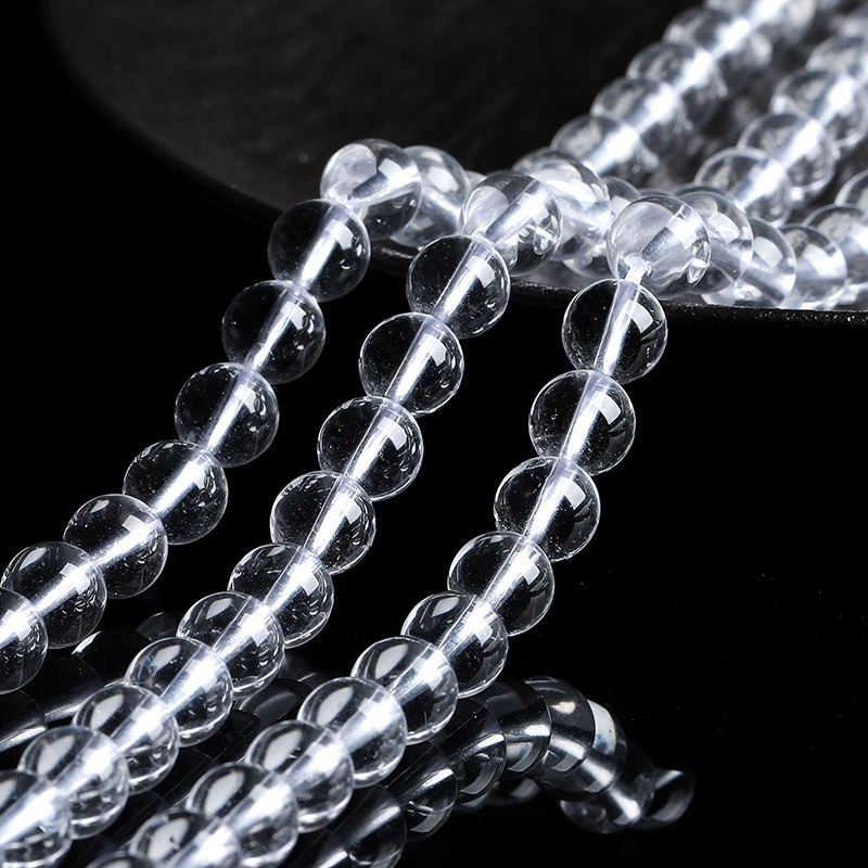 Rock Quartz Round beads AAA+ Grade - 15.5" Strand