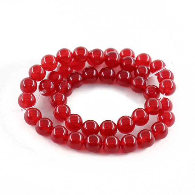Carnelian Round beads AAA+ Grade, Deep Red - 15" Strand