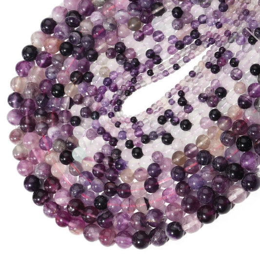 Fluorite round beads AAA Grade - 15" Strand