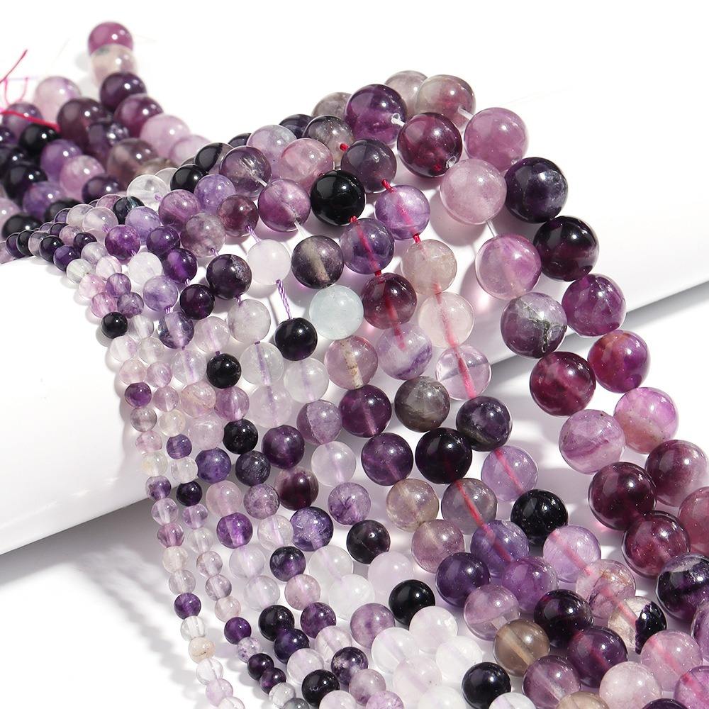 Natural AAA Fluorite round beads AAA Grade - 15" Strand