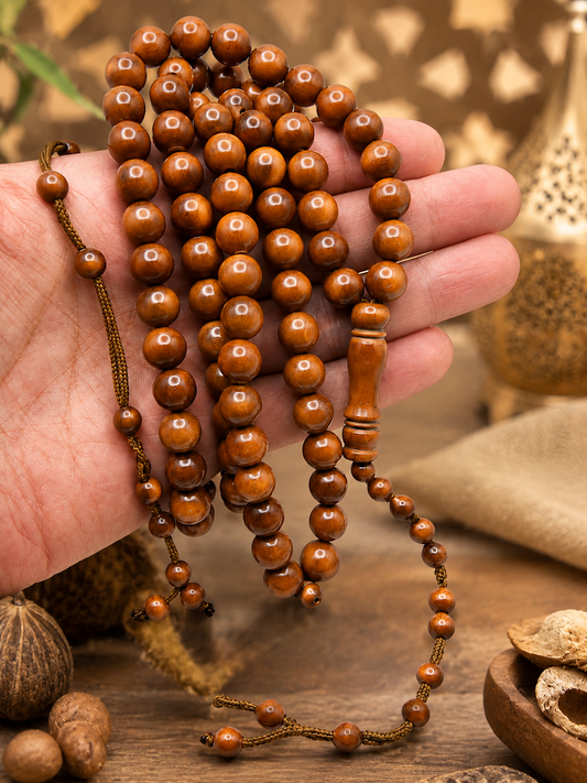Kuka Wood Tasbih – 10mm, Premium 100 Bead Prayer Beads