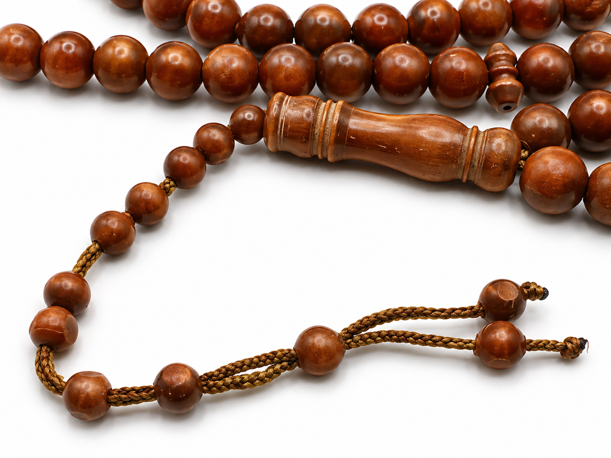 Kuka Wood Tasbih – 10mm, Premium 100 Bead Prayer Beads