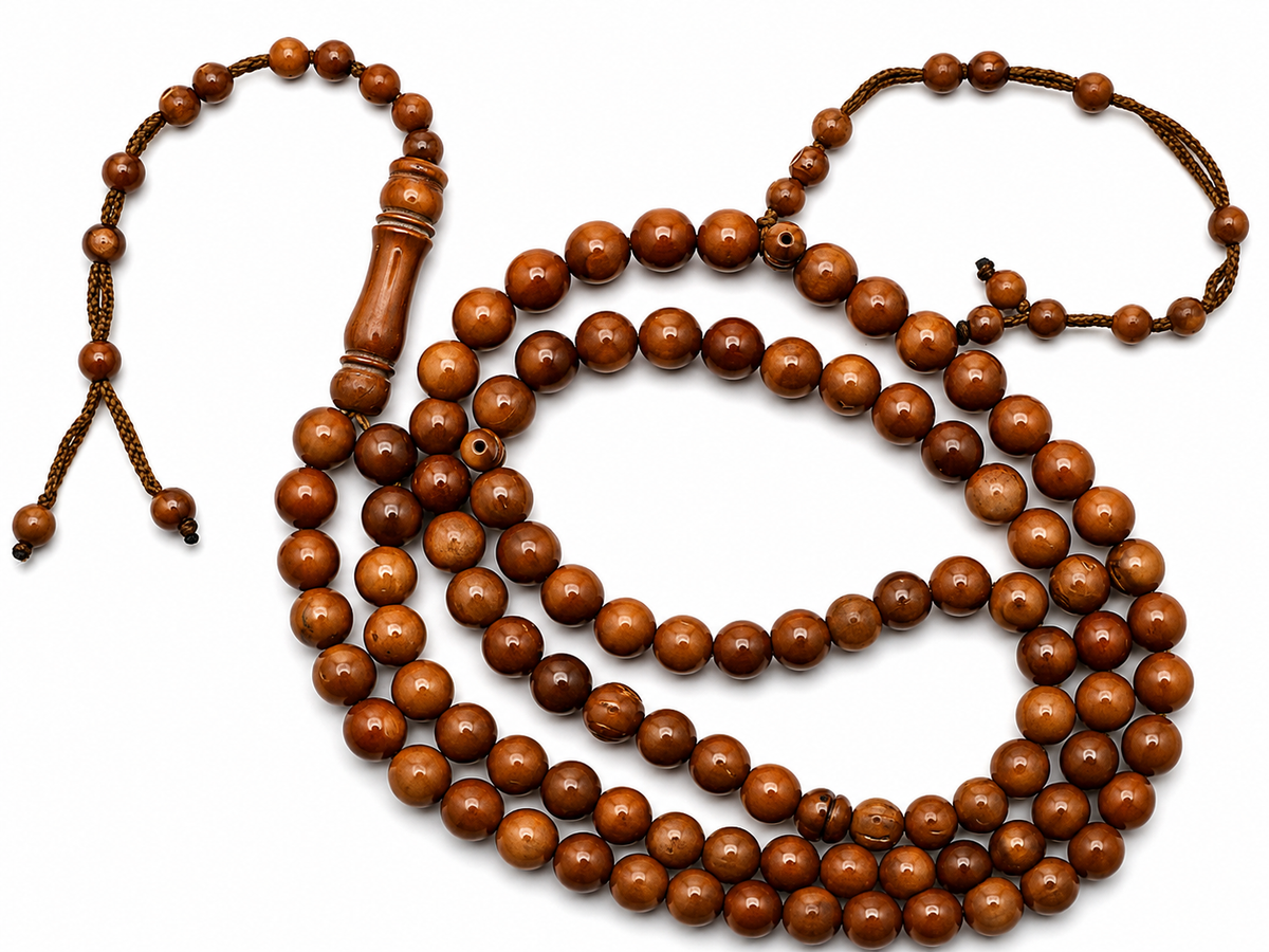 Kuka Wood Tasbih – 10mm, Premium 100 Bead Prayer Beads