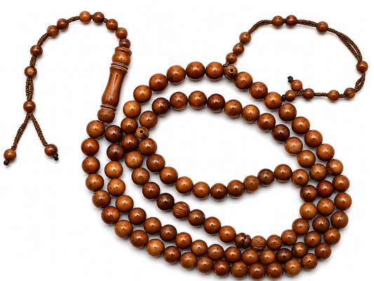Kuka Wood Tasbih – 10mm, Premium 100 Bead Prayer Beads