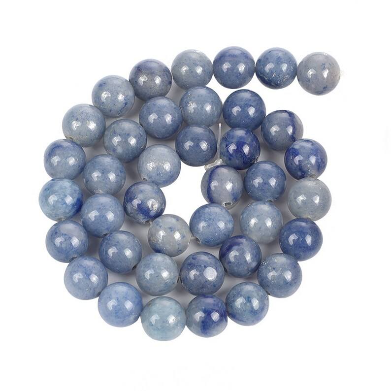 Blue Aventurine round Beads AA Grade - 15.5" Strand