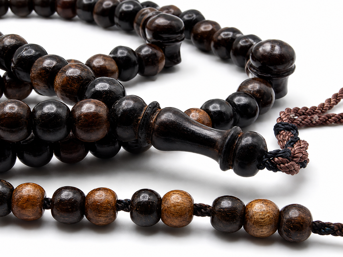 Tamarind Wood Tasbih – 8mm, Premium 100 Bead Prayer Beads