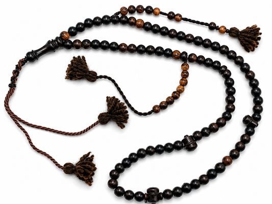 Tamarind Wood Tasbih – 8mm, Premium 100 Bead Prayer Beads