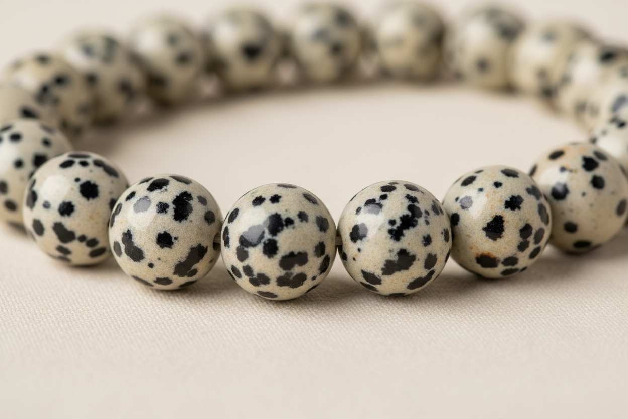 A grade dalmatian jasper beads