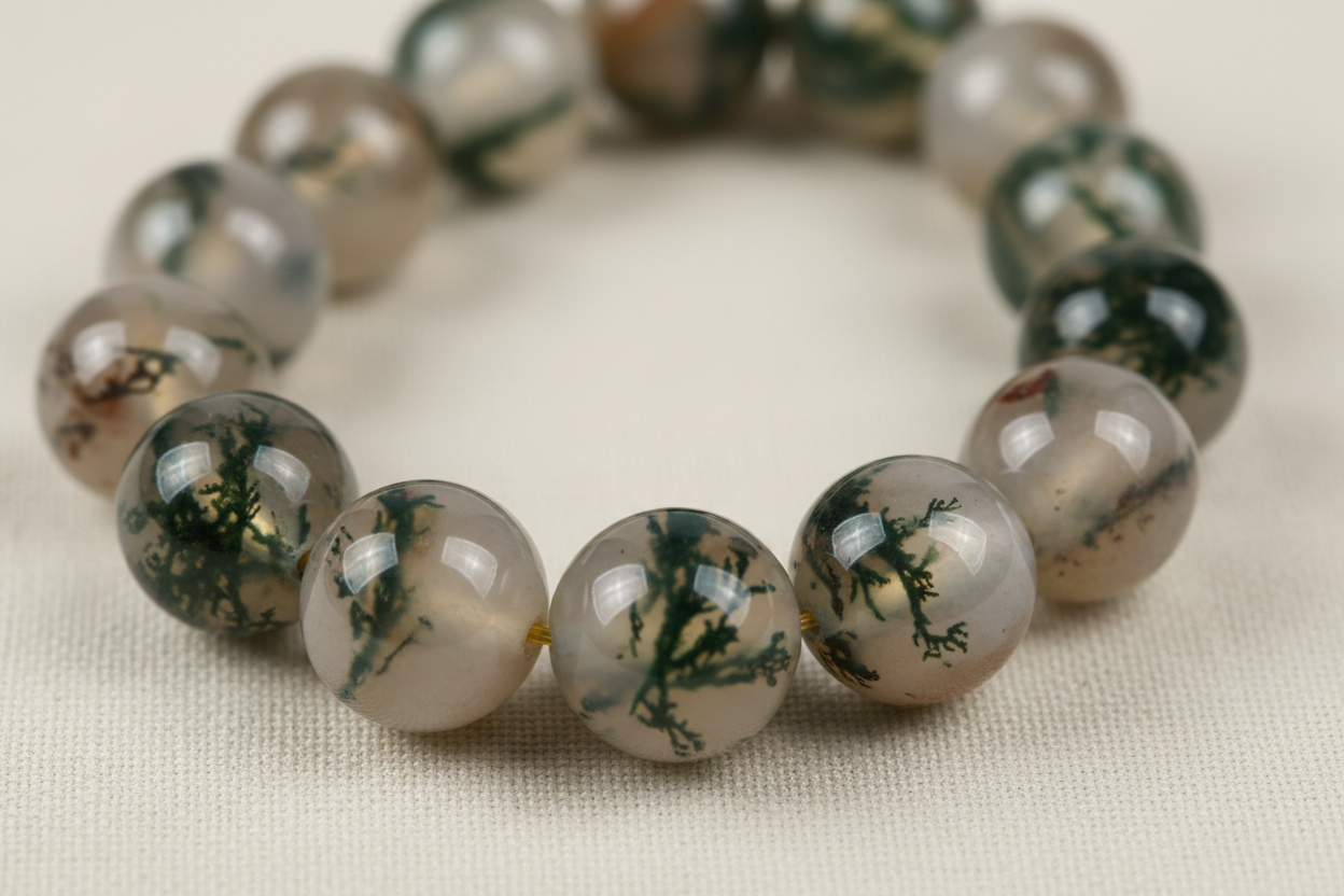 AA moss agate beads