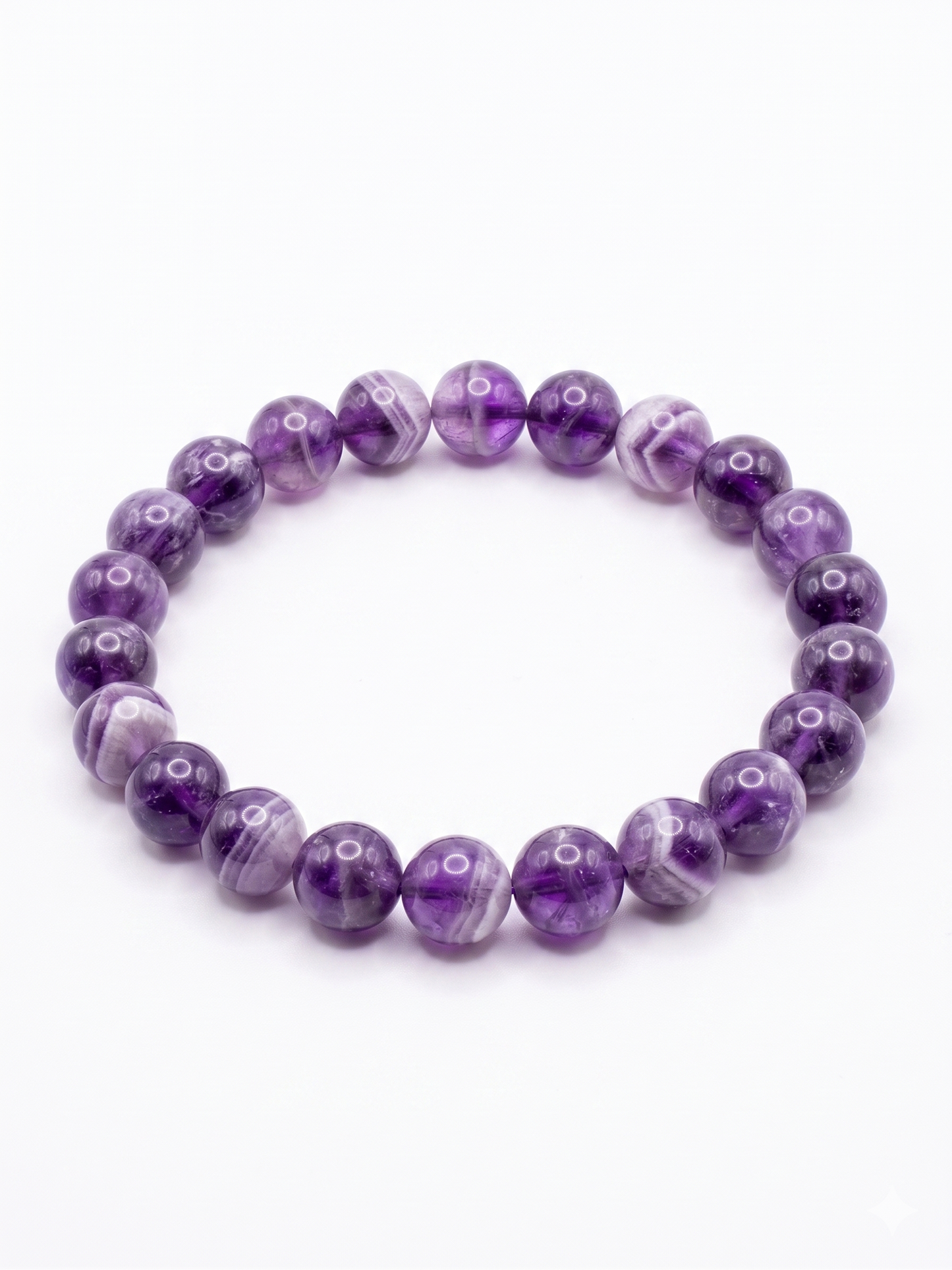 Brazilian Amethyst Bracelet – Premium Natural Gemstone 8mm Stretch Bracelet