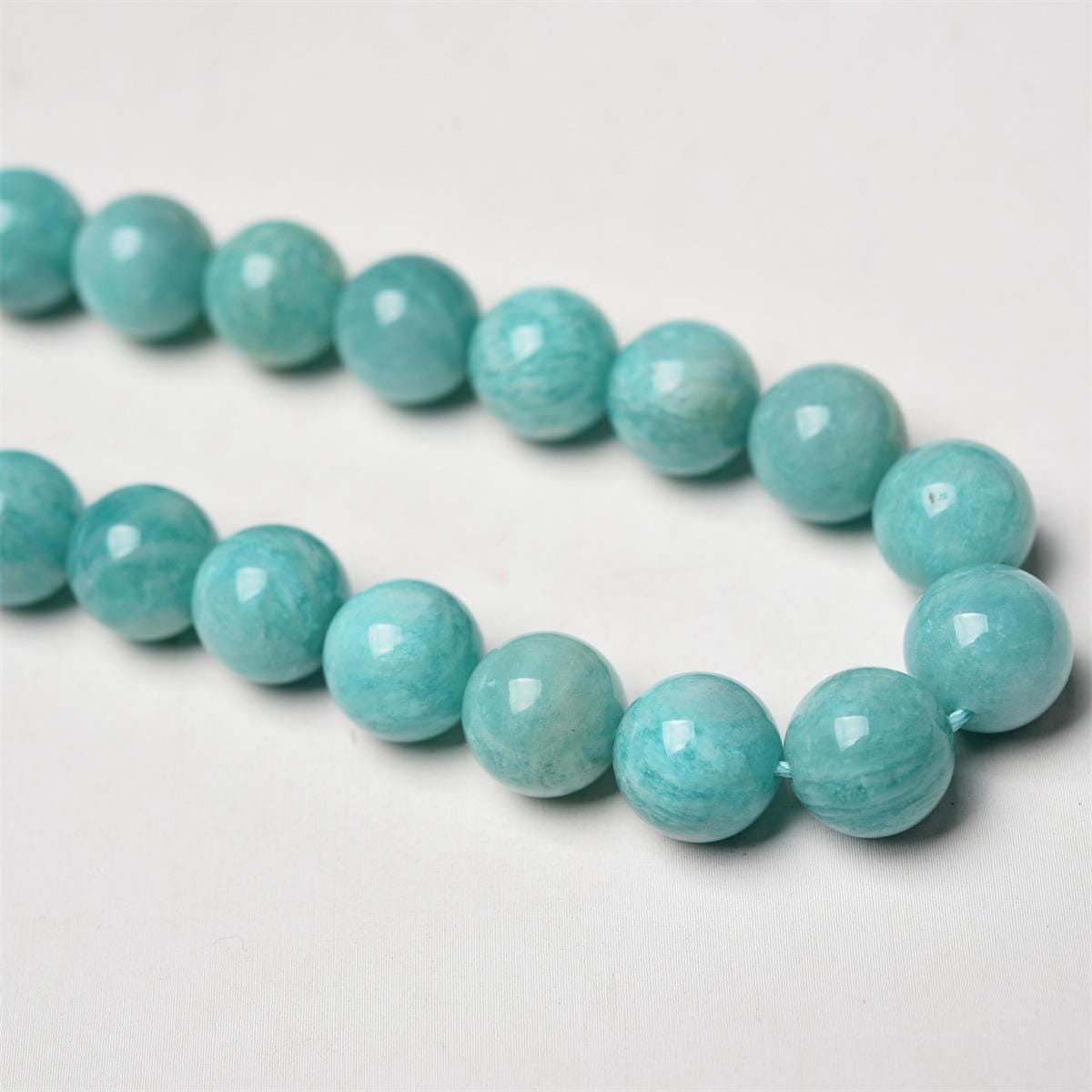 Amazonite Round beads AAA Grade, TealGreen - 15" Strand