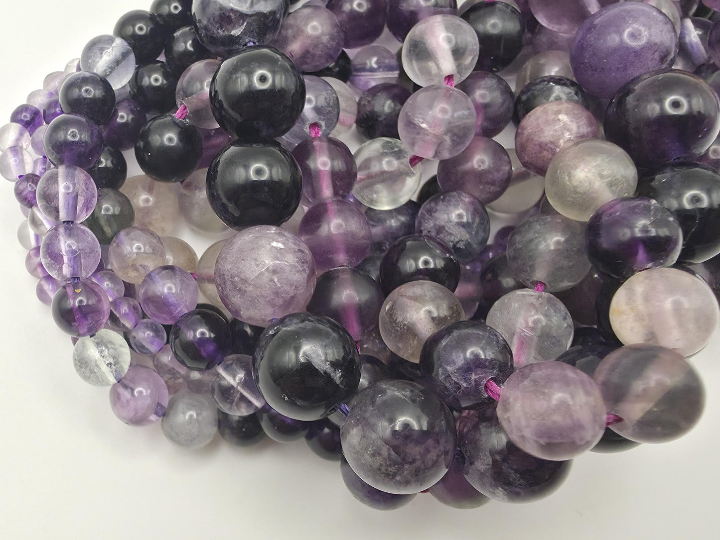 Fluorite Round beads AAA Grade - 15" Strand