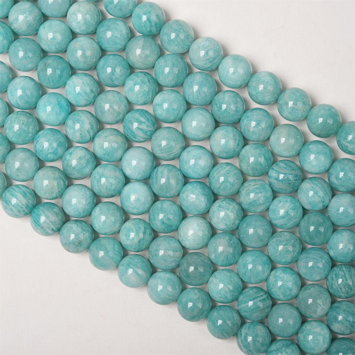 Amazonite Round beads AAA Grade, TealGreen - 15" Strand