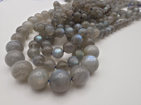 Labradorite Round beads AAA+ Grade, Flashing colour - 15" Strand